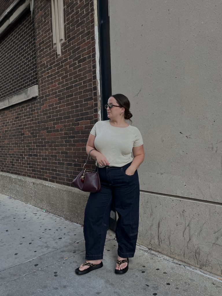A tan Old Navy Carrie bag showing a minimalist silhouette and clean lines.