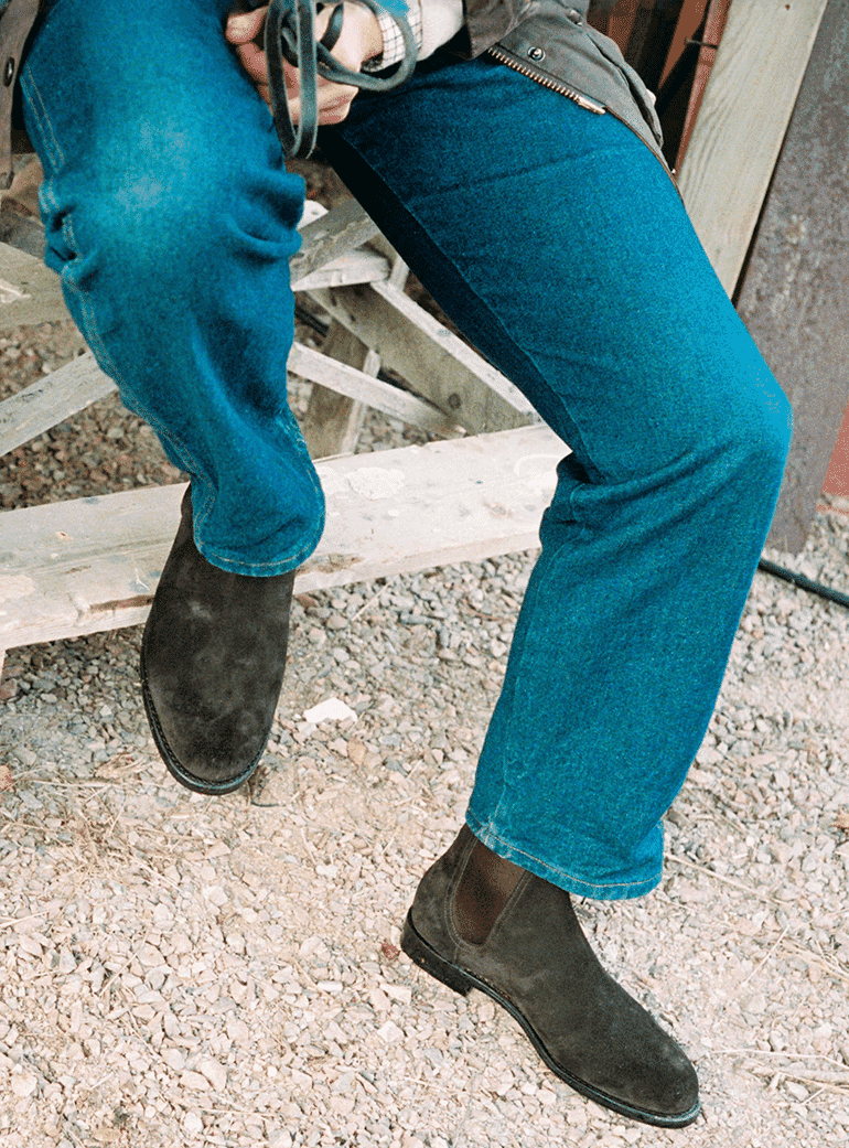 Myrqvist suede smart casual loafers.