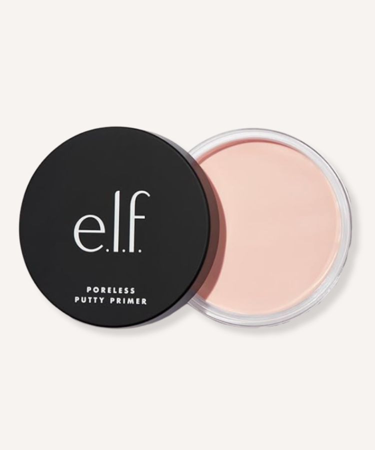The e.l.f. Poreless Putty Primer in its signature round jar.