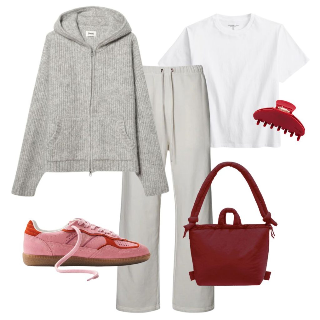 Feminine plissé mini dress for a Sunday Valentine's brunch look.