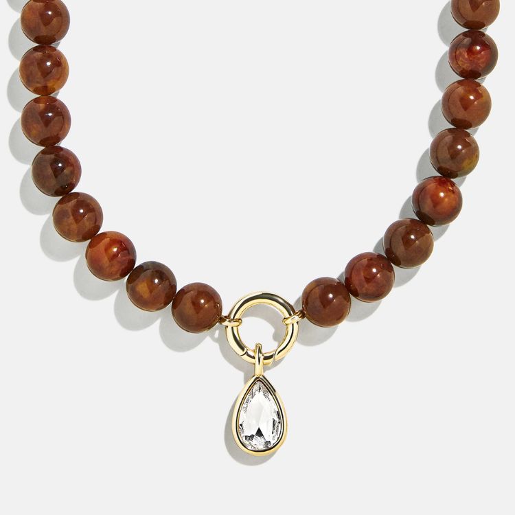 The viral Jane Beaded Pendant Necklace with large resin beads.