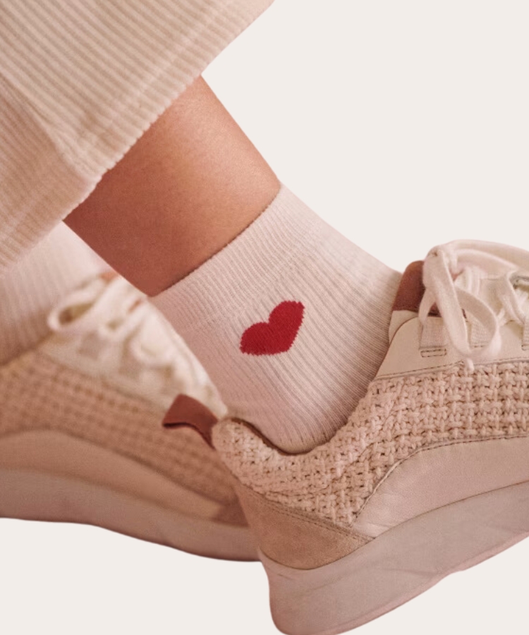 Sézane Cotton Heart Socks.
