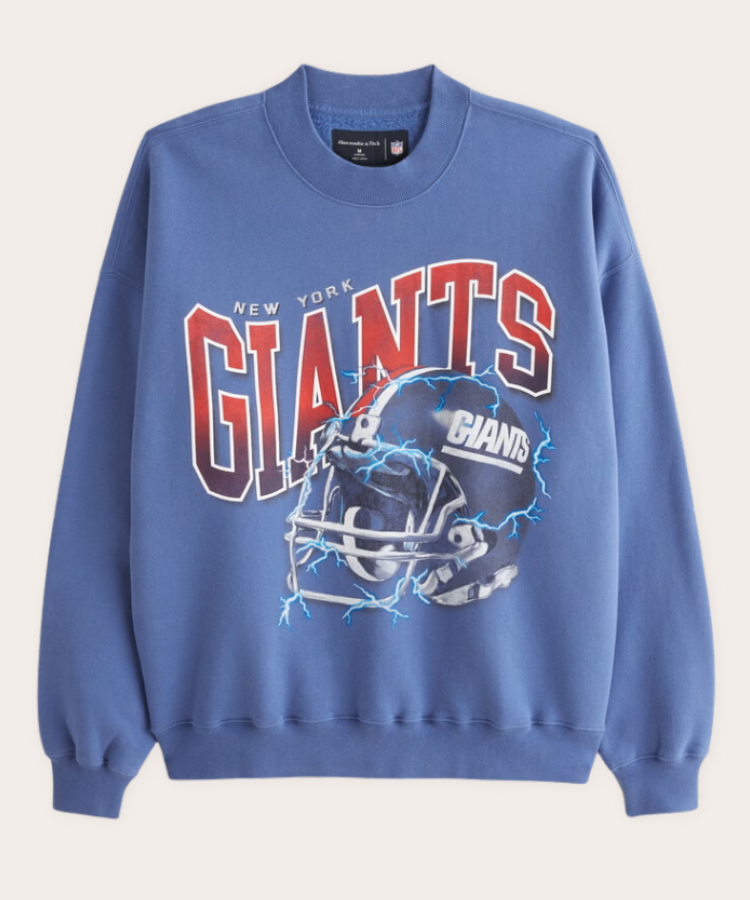 Abercrombie New York Giants graphic crewneck sweatshirt.