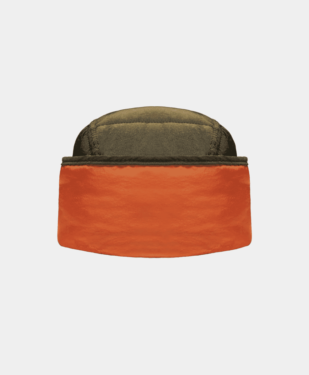 Interior detail of the Buetti Trapper Hat showing the insulation layer.