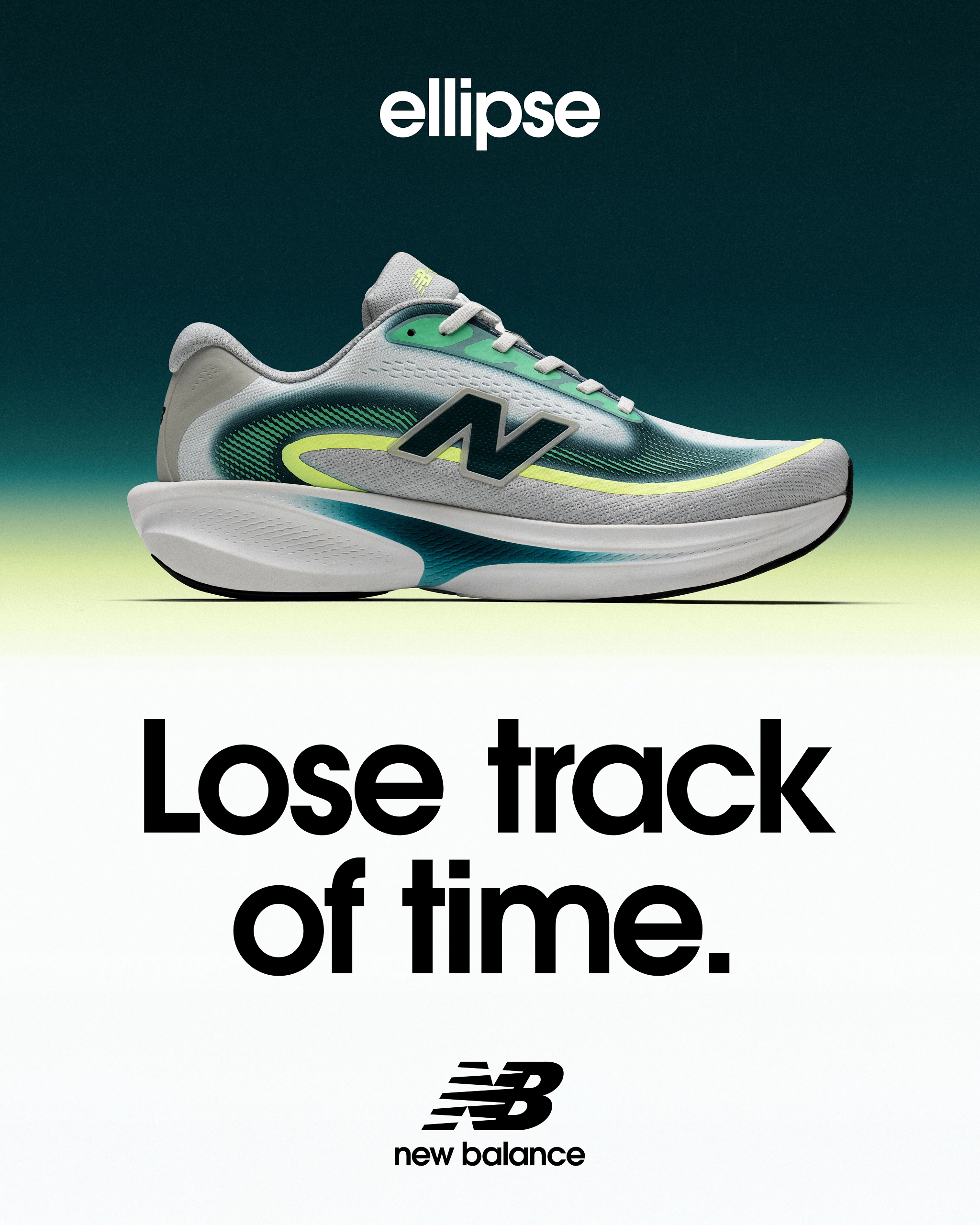 A studio-style profile shot of the New Balance Ellipse highlighting its sleek and modern silhouette.