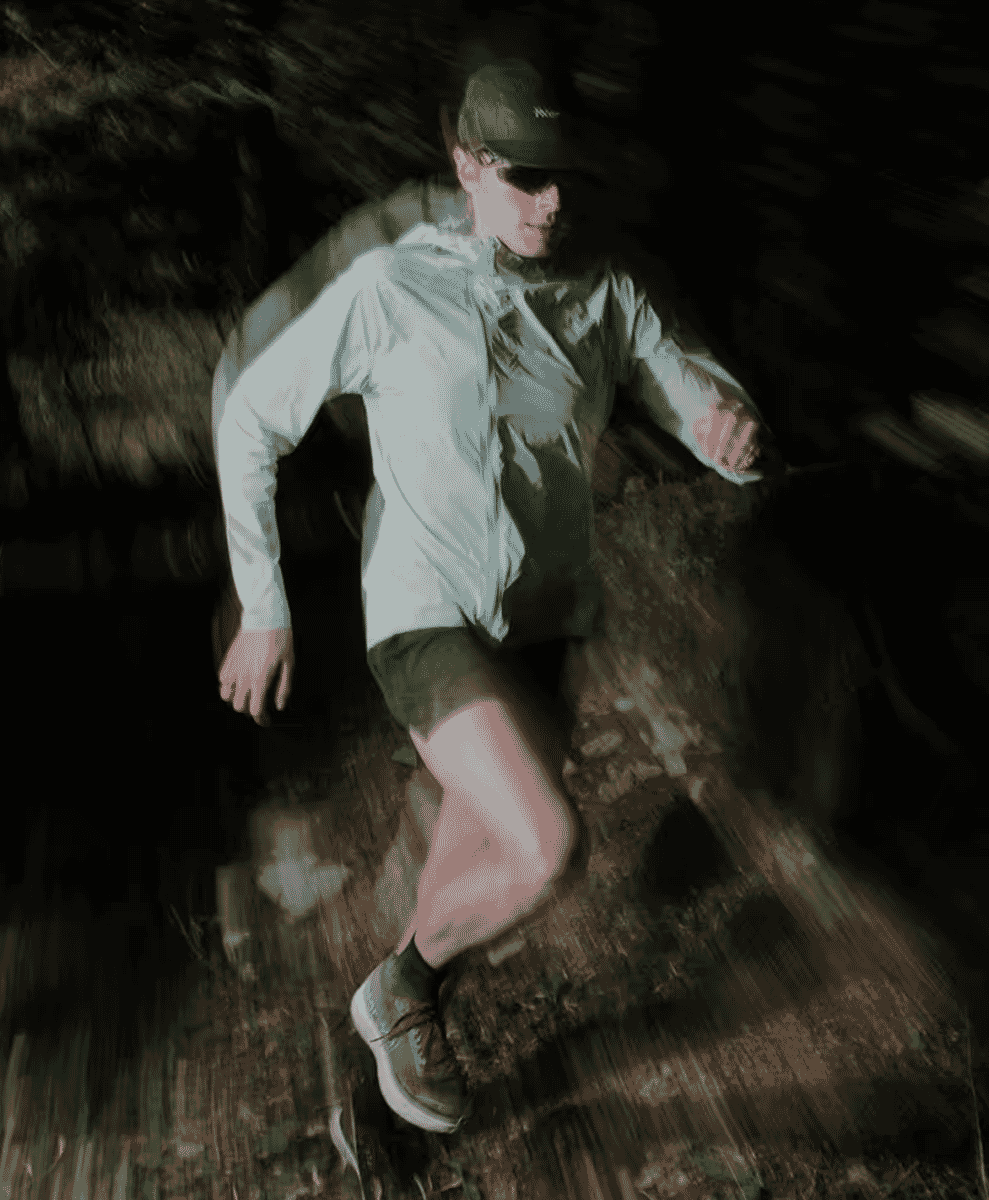 Top-down view of NNormal trail runners showcasing lightweight upper materials.