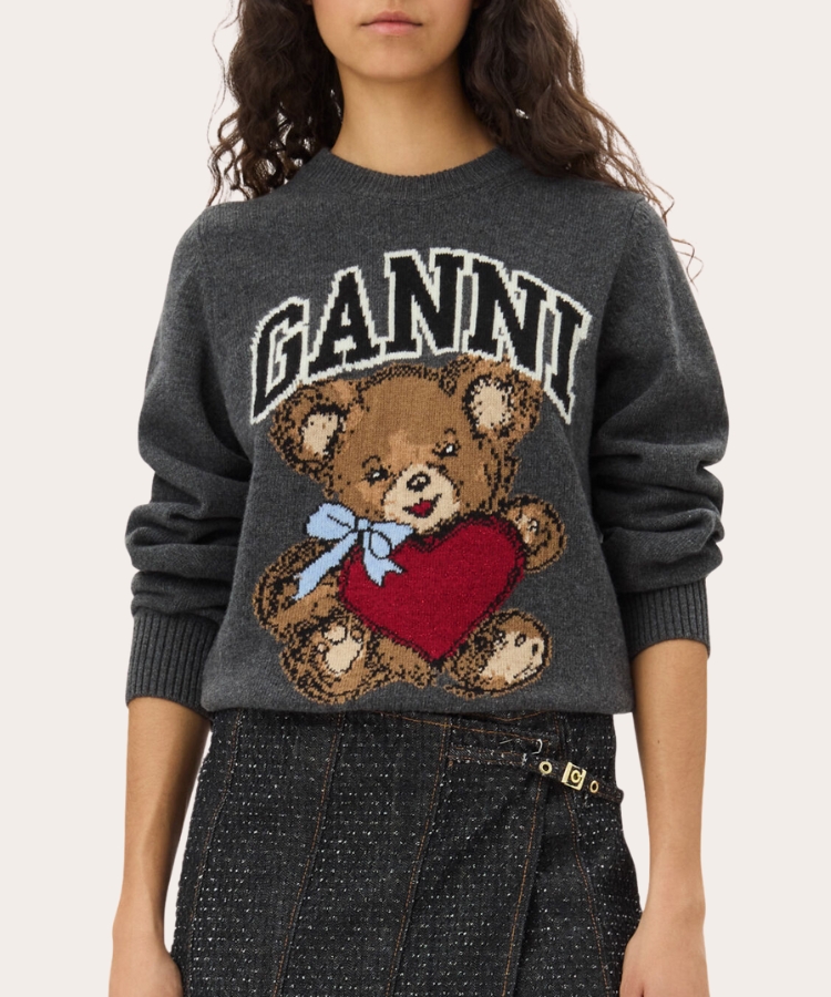 GANNI Graphic Bear Sweater.