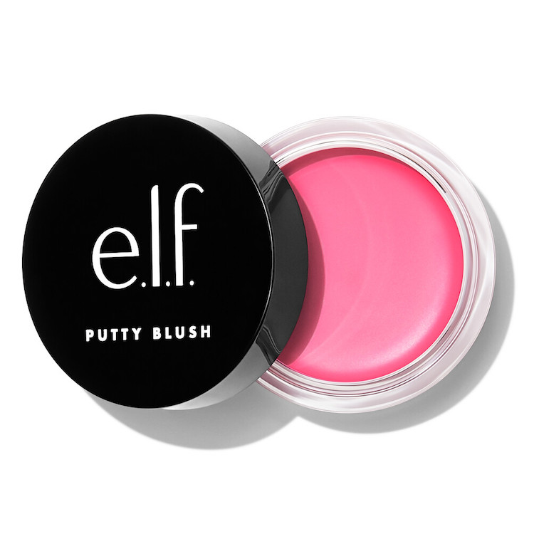 Product shot of the e.l.f. Putty Blush pot in a bright, clean setting.