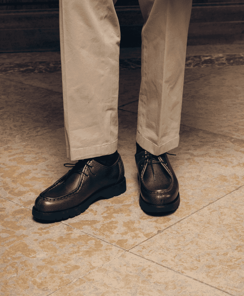 Kleman Derby shoes featuring an open lacing system.