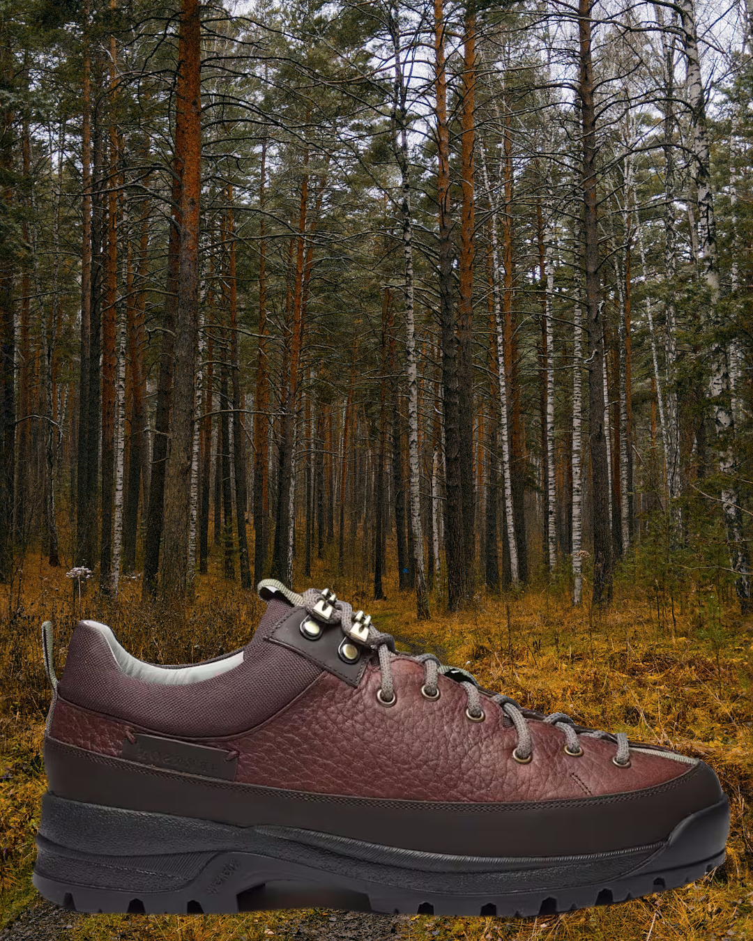 High-fashion angle shot of Paraboot Yosemite hikers showing premium suede and Italian craftsmanship.