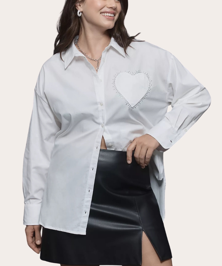 Maeve Heart Pocket Buttondown shirt.