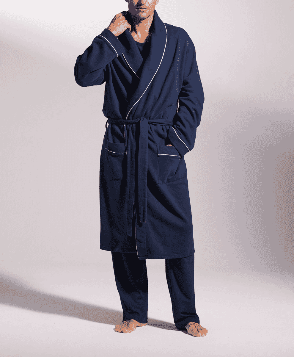 Full shot of the David Gandy Wellwear Ultimate Dressing Gown.