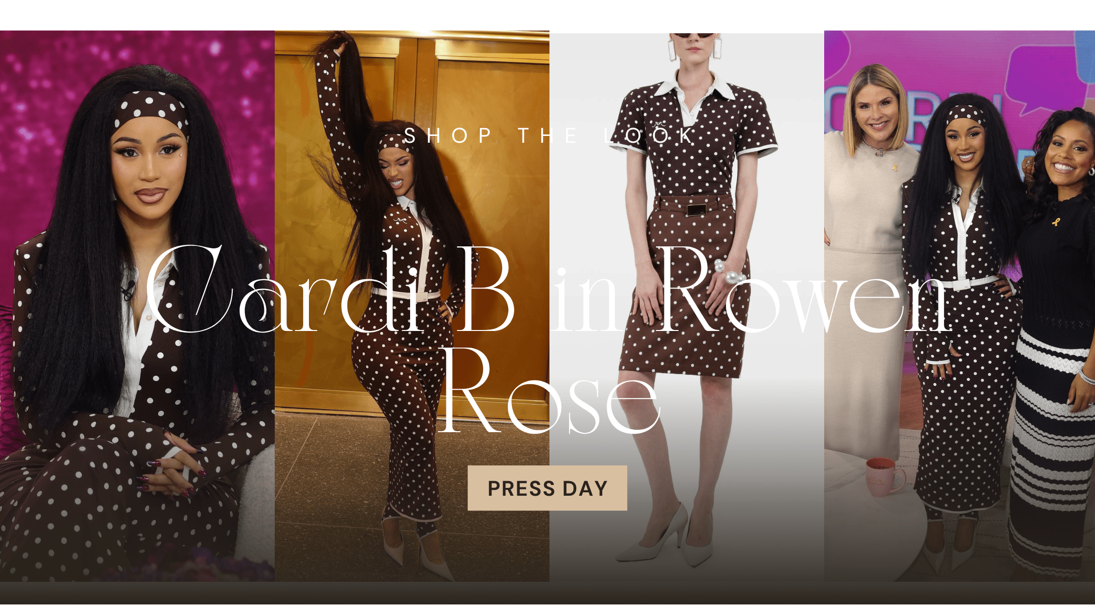 Cardi B Styles the Rowen Rose Set: Polka Dot Trends