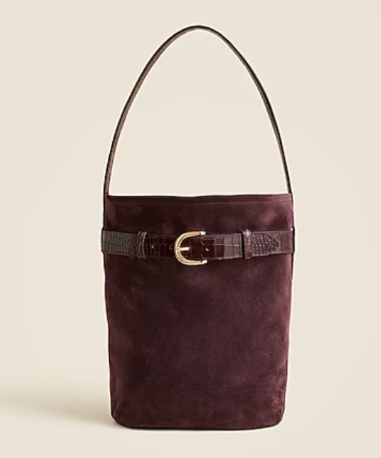 Product shot of the Berkeley Belted Bucket Bag.