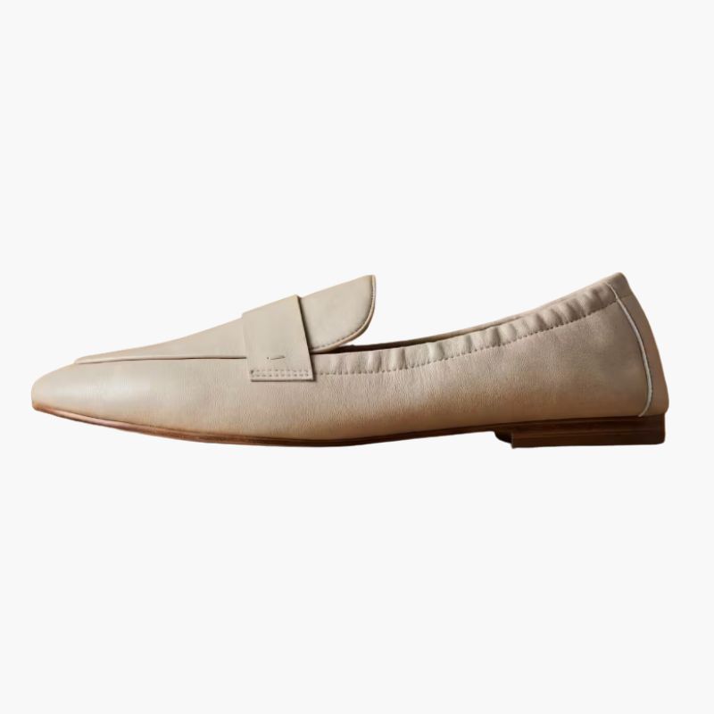 Quince Italian Leather Soft Loafer showing the flexible, unlined leather.