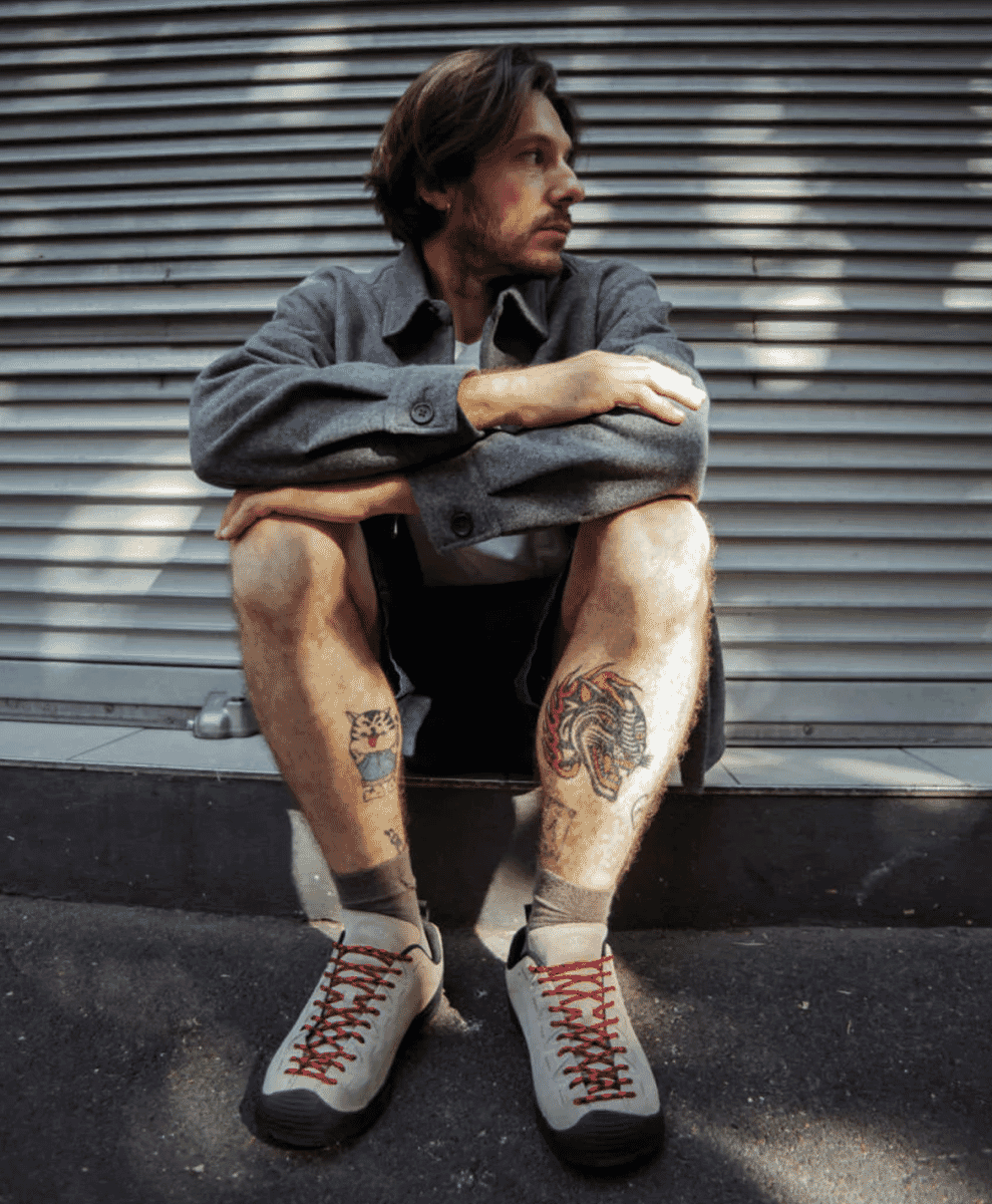 Keen Jasper approach-style sneaker with long laces and a durable rubber toe bumper