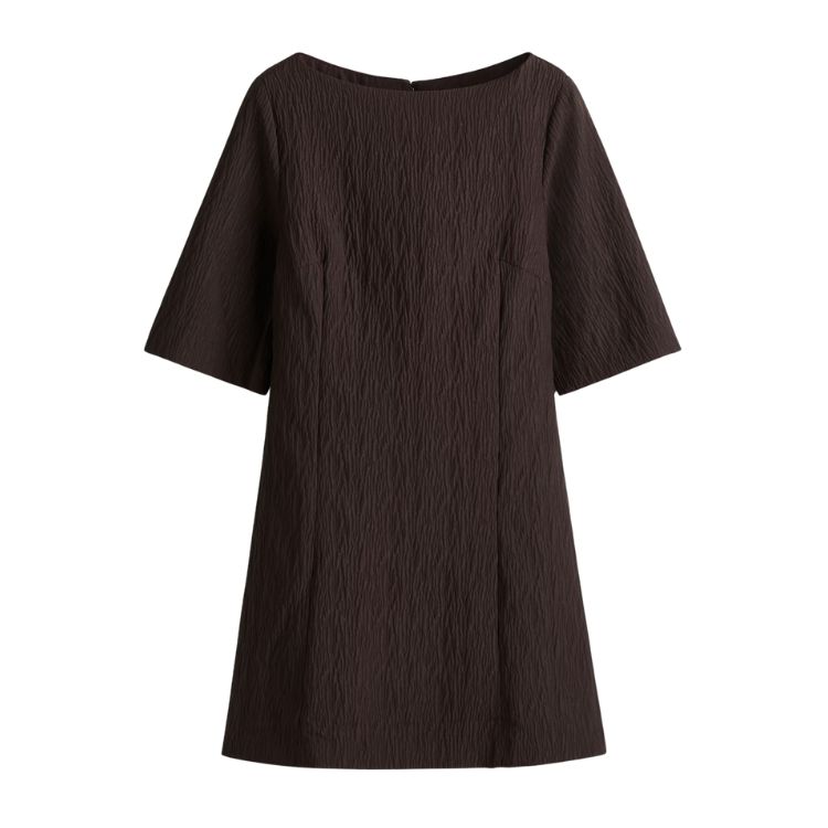 Brown mini dress for autumn