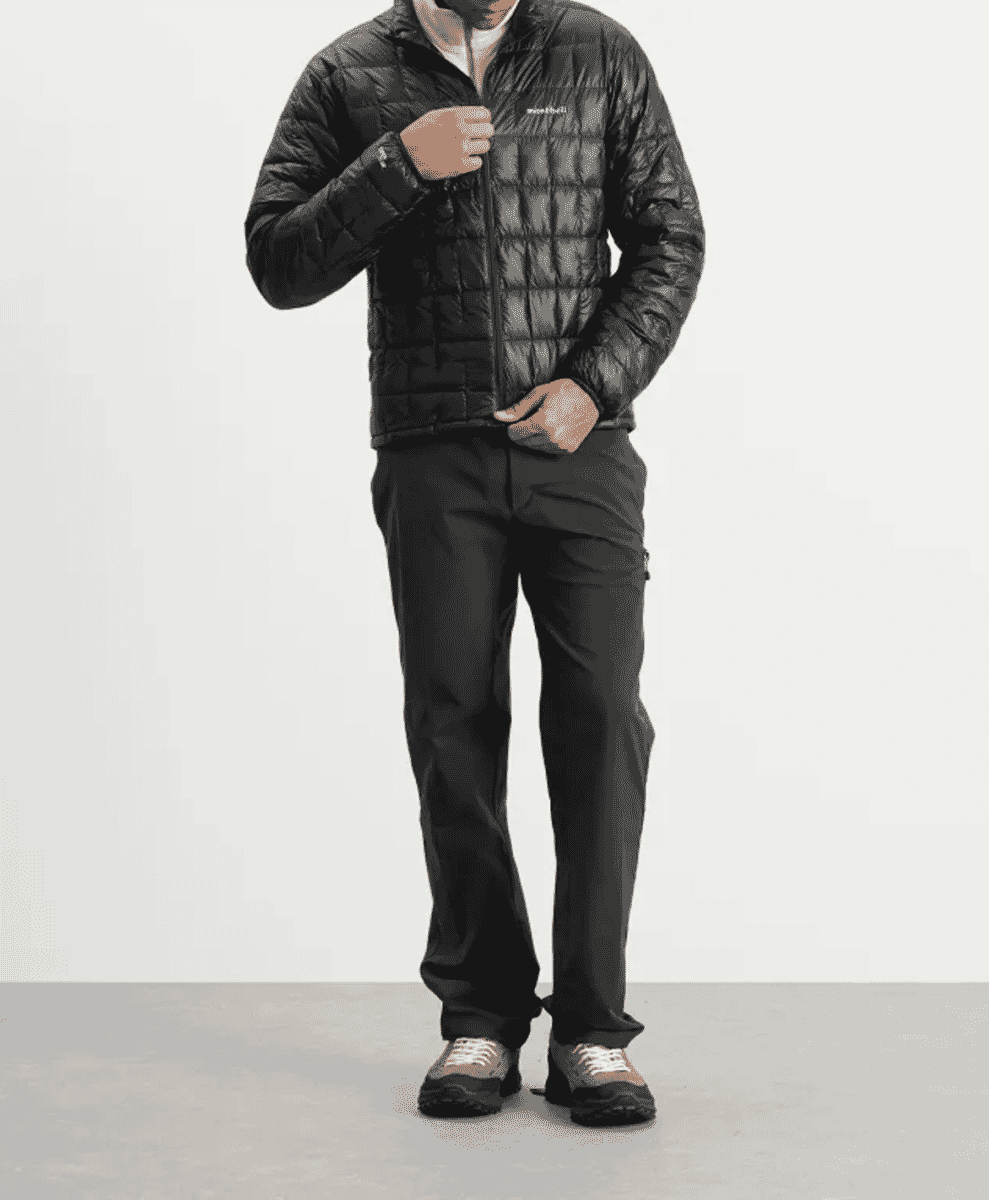 Full view of the Montbell Plasma 1000 Ultralight Down Jacket.