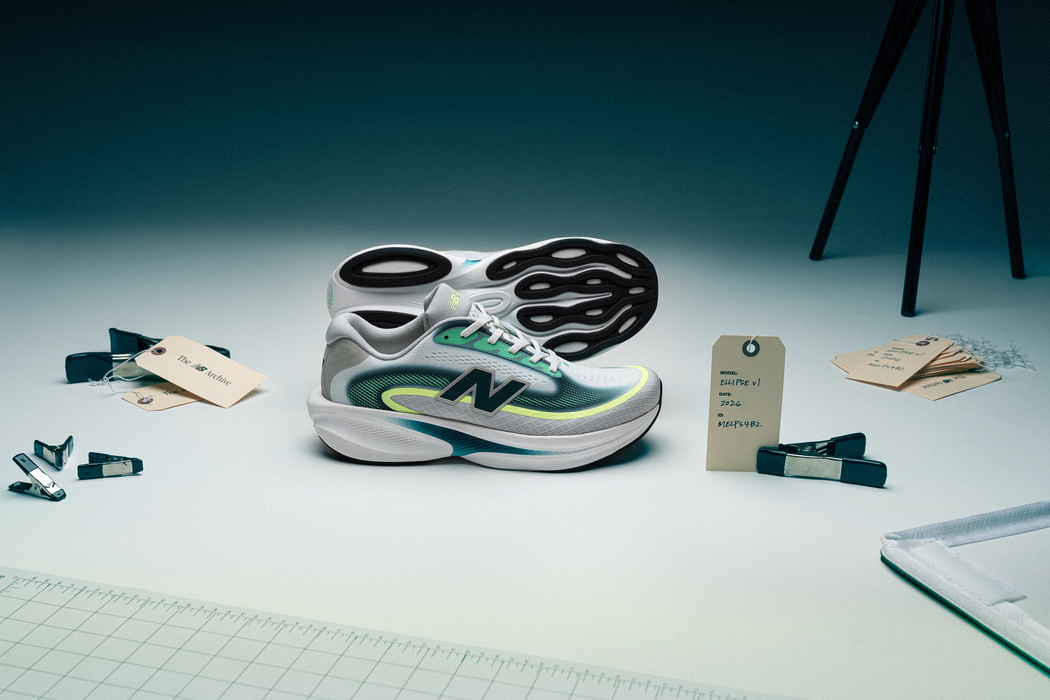 A top-down view of the New Balance Ellipse showcasing the engineered mesh upper and toe box space.